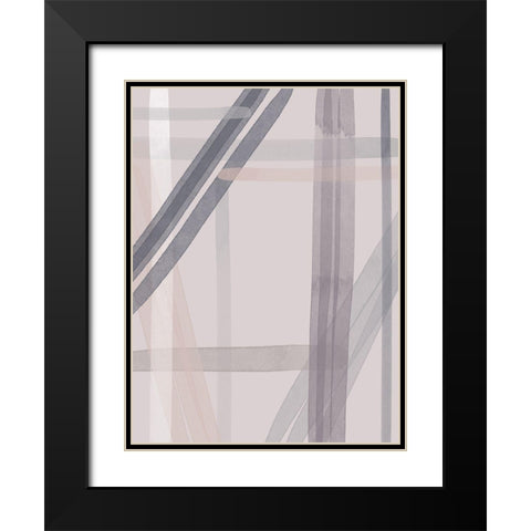 Borderline Poster Black Modern Wood Framed Art Print with Double Matting by Urban Road