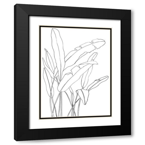 Camila Poster Black Modern Wood Framed Art Print with Double Matting by Urban Road
