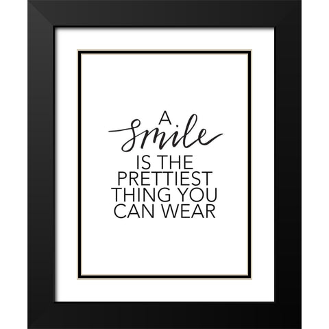 Prettiest Smile Poster Black Modern Wood Framed Art Print with Double Matting by Urban Road