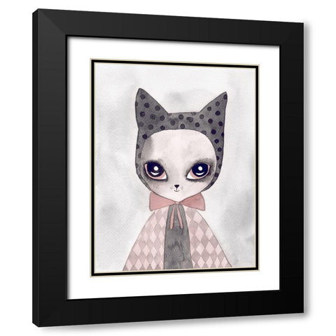 Felina Furr Poster Black Modern Wood Framed Art Print with Double Matting by Urban Road