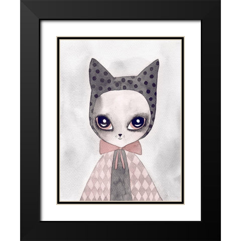 Felina Furr Poster Black Modern Wood Framed Art Print with Double Matting by Urban Road