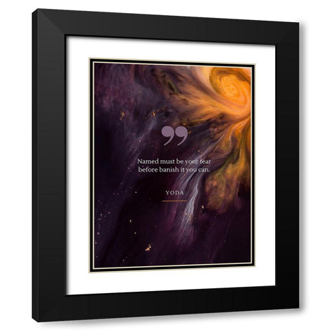 Yoda Quote: Be Your Fear Black Modern Wood Framed Art Print with Double Matting by ArtsyQuotes