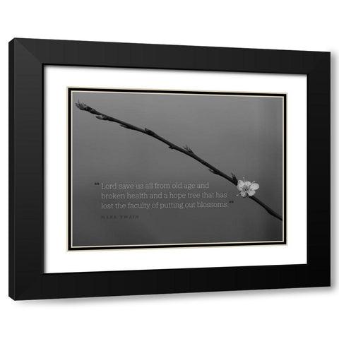 Mark Twain Quote: Lord Save Us Black Modern Wood Framed Art Print with Double Matting by ArtsyQuotes