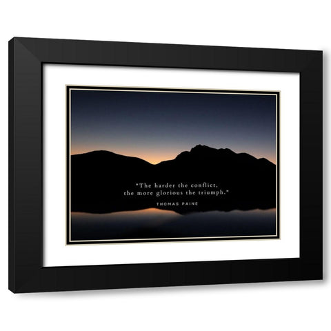 Thomas Paine Quote: Conflict Black Modern Wood Framed Art Print with Double Matting by ArtsyQuotes
