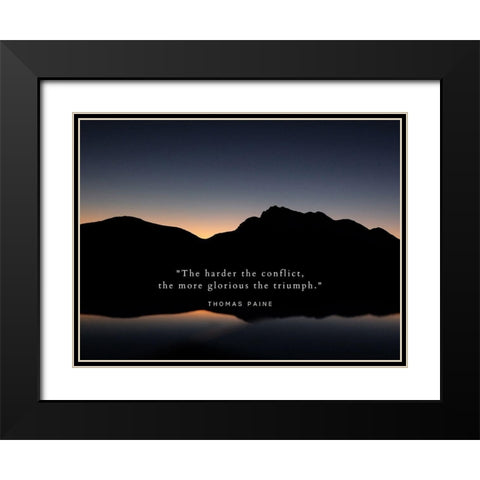 Thomas Paine Quote: Conflict Black Modern Wood Framed Art Print with Double Matting by ArtsyQuotes