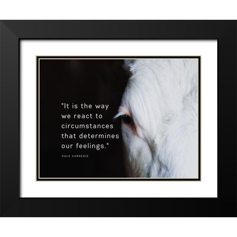 Dale Carnegie Quote: Our Feelings Black Modern Wood Framed Art Print with Double Matting by ArtsyQuotes