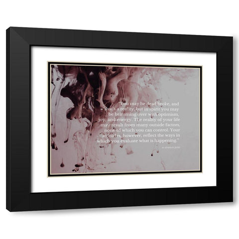 H. Stanley Judd Quote: Optimism, Joy and Energy Black Modern Wood Framed Art Print with Double Matting by ArtsyQuotes