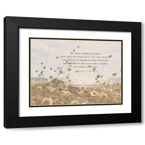 Samuel Smiles Quote: Wisdom From Failure Black Modern Wood Framed Art Print with Double Matting by ArtsyQuotes