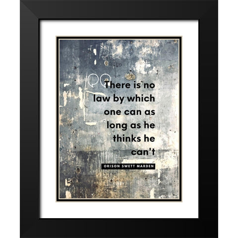 Orison Swett Marden Quote: There is No Law Black Modern Wood Framed Art Print with Double Matting by ArtsyQuotes