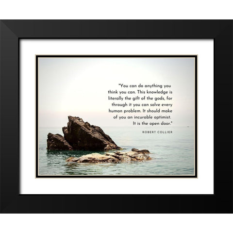 Robert Collier Quote: Gift of the Gods Black Modern Wood Framed Art Print with Double Matting by ArtsyQuotes