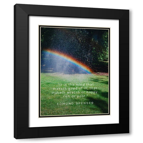 Edmund Spenser Quote: Rich or Poor Black Modern Wood Framed Art Print with Double Matting by ArtsyQuotes