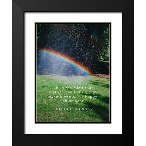 Edmund Spenser Quote: Rich or Poor Black Modern Wood Framed Art Print with Double Matting by ArtsyQuotes