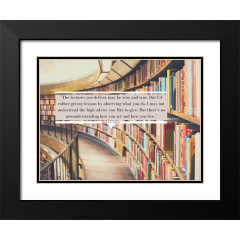 Edgar A. Guest Quote: Observing What You Do Black Modern Wood Framed Art Print with Double Matting by ArtsyQuotes