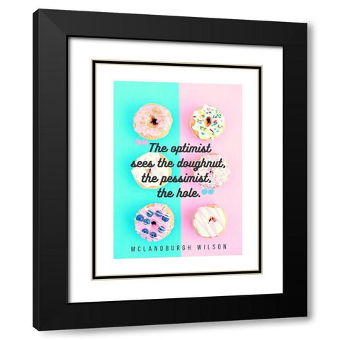 McLandburgh Wilson Quote: Optimist Black Modern Wood Framed Art Print with Double Matting by ArtsyQuotes