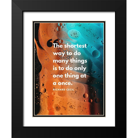 Richard Cecil Quote: Passionate Black Modern Wood Framed Art Print with Double Matting by ArtsyQuotes