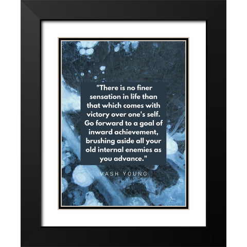 Vash Young Quote: Victory Black Modern Wood Framed Art Print with Double Matting by ArtsyQuotes