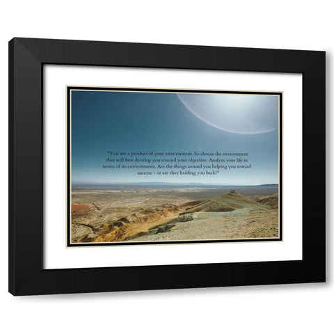 W. Clement Stone Quote: Your Environment Black Modern Wood Framed Art Print with Double Matting by ArtsyQuotes