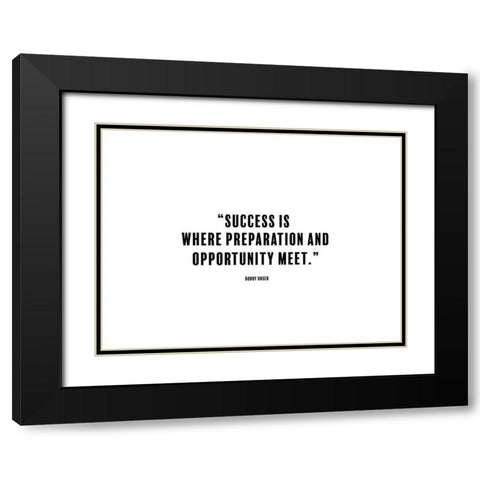 Bobby Unser Quote: Preparation Black Modern Wood Framed Art Print with Double Matting by ArtsyQuotes
