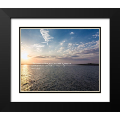 Abraham Lincoln Quote: Achieve Great Success Black Modern Wood Framed Art Print with Double Matting by ArtsyQuotes