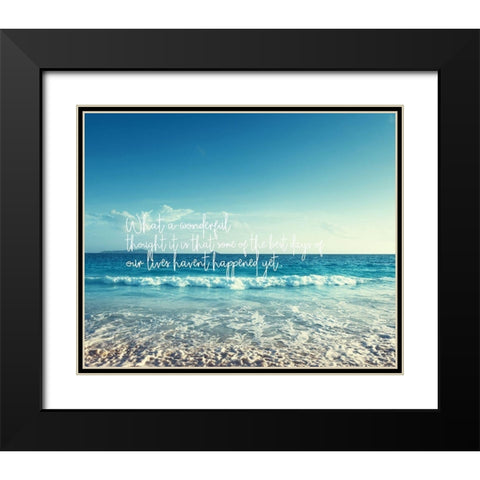 Artsy Quotes Quote: Wonderful Thought Black Modern Wood Framed Art Print with Double Matting by ArtsyQuotes
