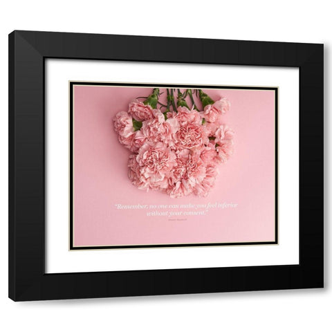 Eleanor Roosevelt Quote: Inferior Black Modern Wood Framed Art Print with Double Matting by ArtsyQuotes