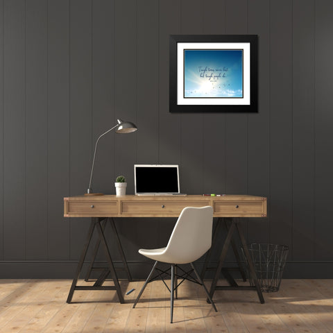 Robert H. Schuller Quote: Tough Times Black Modern Wood Framed Art Print with Double Matting by ArtsyQuotes