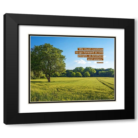 John Lewis Quote: Brothers and Sisters Black Modern Wood Framed Art Print with Double Matting by ArtsyQuotes