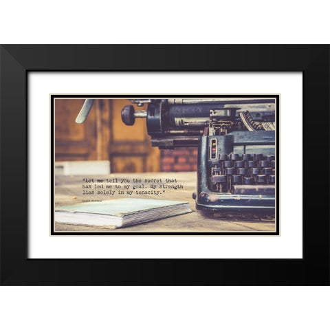 Louis Pasteur Quote: My Strength Black Modern Wood Framed Art Print with Double Matting by ArtsyQuotes