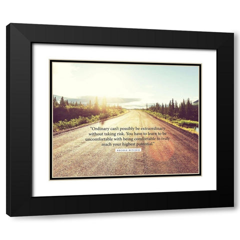 Necole Bitchie Quote: Extraordinary Black Modern Wood Framed Art Print with Double Matting by ArtsyQuotes