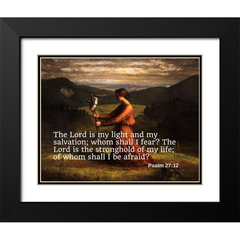 Bible Verse Quote Psalm 27:12, Anne Francois Janmot - Poem of the Soul Reality Black Modern Wood Framed Art Print with Double Matting by ArtsyQuotes