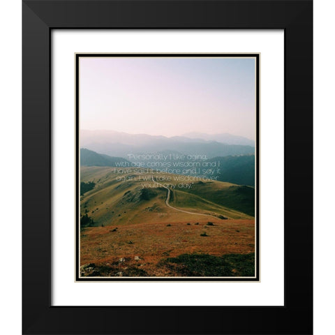 Brad Pitt Quote: Wisdom Black Modern Wood Framed Art Print with Double Matting by ArtsyQuotes