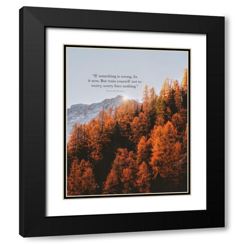 Ernest Hemingway Quote: Fix it Now Black Modern Wood Framed Art Print with Double Matting by ArtsyQuotes