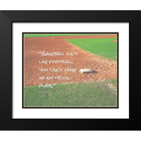 Yogi Berra Quote: No Trick Plays Black Modern Wood Framed Art Print with Double Matting by ArtsyQuotes