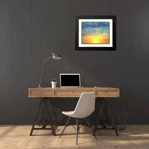 Bible Verse Quote John 15:5 Black Modern Wood Framed Art Print with Double Matting by ArtsyQuotes