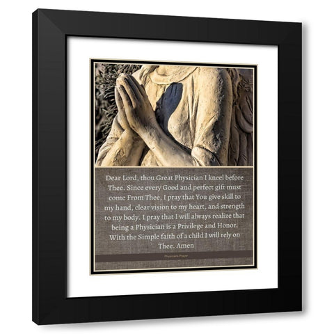 Physicians Prayer Quote: Great Physician Black Modern Wood Framed Art Print with Double Matting by ArtsyQuotes