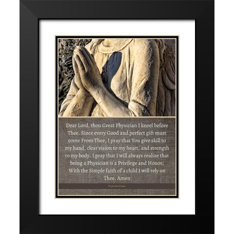 Physicians Prayer Quote: Great Physician Black Modern Wood Framed Art Print with Double Matting by ArtsyQuotes