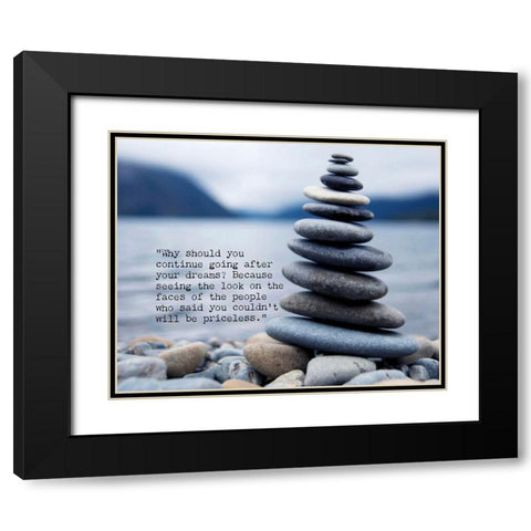Artsy Quotes Quote: Dreams Black Modern Wood Framed Art Print with Double Matting by ArtsyQuotes