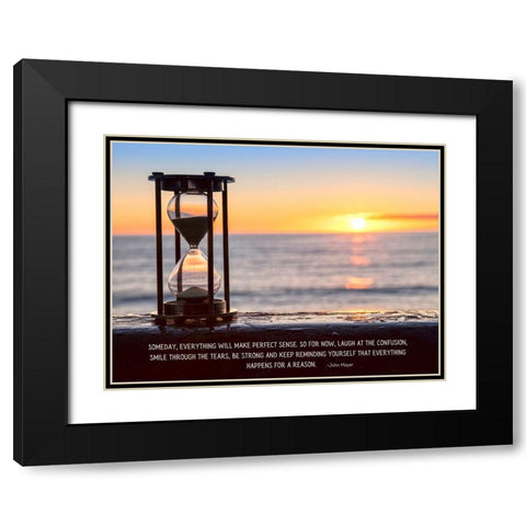 John Mayer Quote: Be Strong Black Modern Wood Framed Art Print with Double Matting by ArtsyQuotes