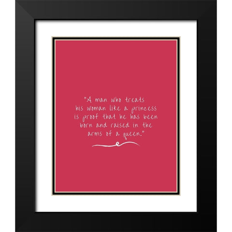 ArtsyQuotes Quote: Arms of a Queen Black Modern Wood Framed Art Print with Double Matting by ArtsyQuotes