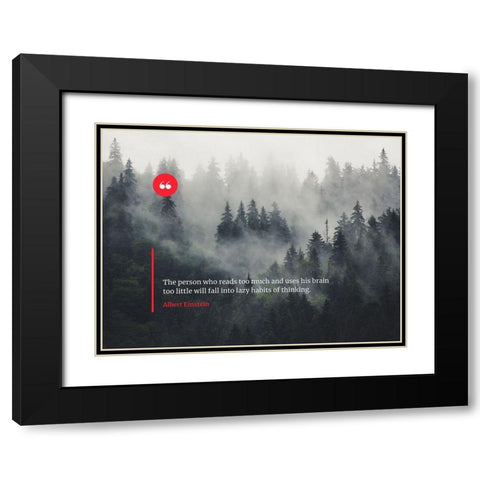 Albert Einstein Quote: Lazy Habits Black Modern Wood Framed Art Print with Double Matting by ArtsyQuotes