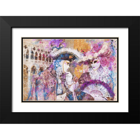 Romance Venice I Black Modern Wood Framed Art Print with Double Matting by Wiley, Marta