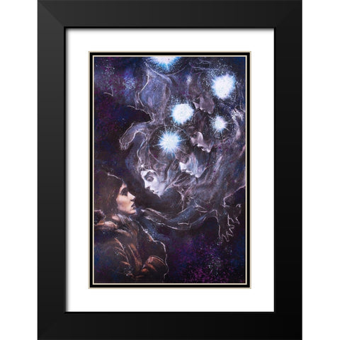Listen to your guides III Black Modern Wood Framed Art Print with Double Matting by Wiley, Marta