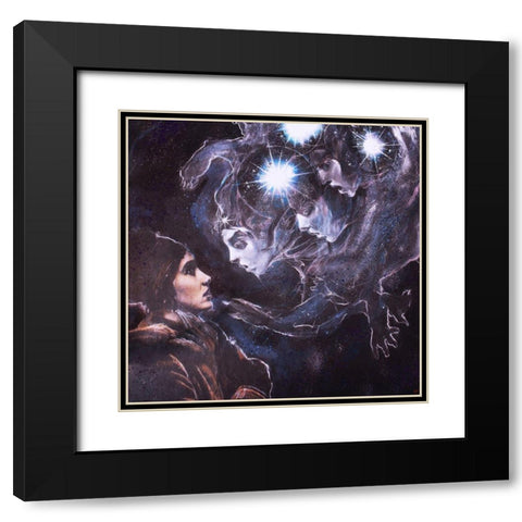 Listen to your guides V Black Modern Wood Framed Art Print with Double Matting by Wiley, Marta