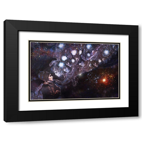 Listen to your guides VI Black Modern Wood Framed Art Print with Double Matting by Wiley, Marta