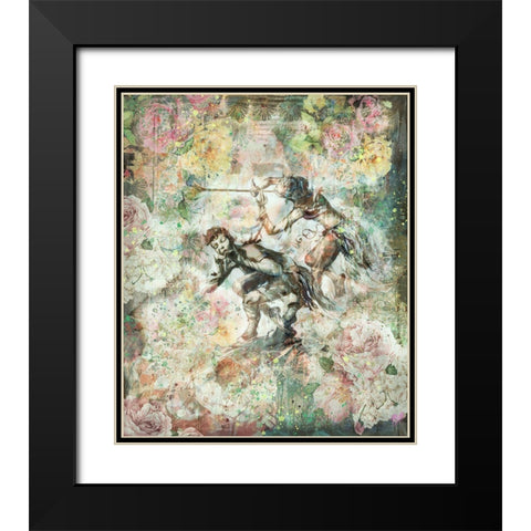 Floral Flute Player II Black Modern Wood Framed Art Print with Double Matting by Wiley, Marta