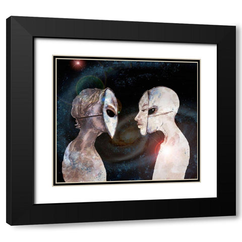 Hybrid VI Black Modern Wood Framed Art Print with Double Matting by Wiley, Marta