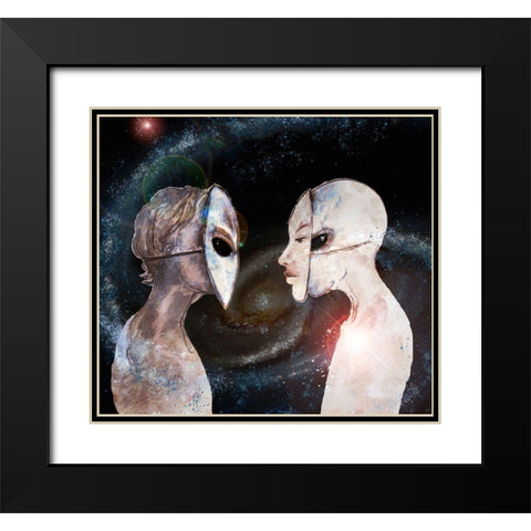Hybrid VII Black Modern Wood Framed Art Print with Double Matting by Wiley, Marta