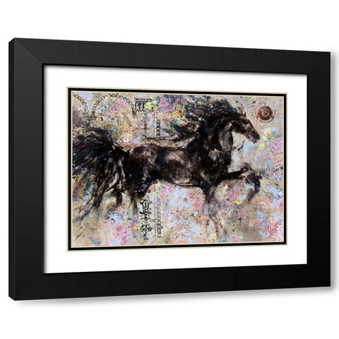 Floral Lepa Zena I Black Modern Wood Framed Art Print with Double Matting by Wiley, Marta