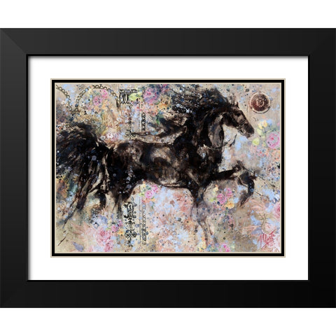 Floral Lepa Zena I Black Modern Wood Framed Art Print with Double Matting by Wiley, Marta