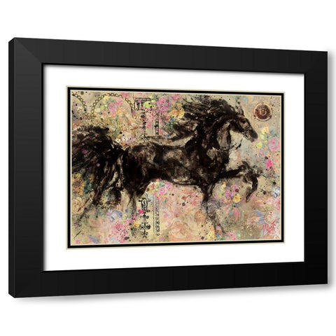 Floral Lepa Zena II Black Modern Wood Framed Art Print with Double Matting by Wiley, Marta